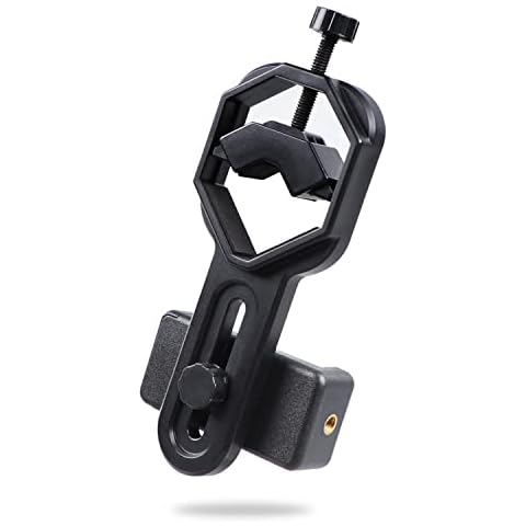 VANKEY Telescope Phone Adapter, Plastic Scope Phone Mount for Microscope, Monocular, Binocular, for iPhone, Samsung, LG and More Smartphone Cover
