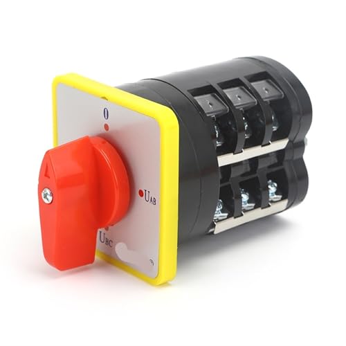 Commutateur à came rotatif tripolaire LW5D-16/YH3.3 jaune pour voltmètre