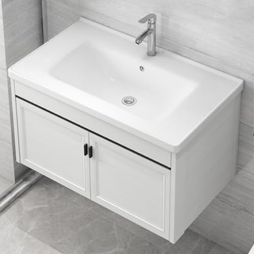 陶器 洗面ボウル 浴室 キャビネット 一体型 洗面化粧台 セット キッチン シンク ガーデン 流し 台 衛生的 おしゃれ 洗面所 (71*48*42cm,a)