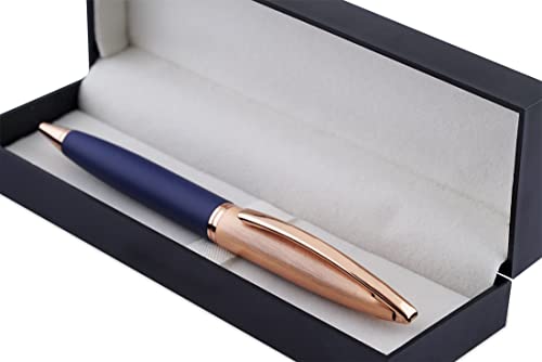 Image of amazon basics Ballpoint Pen with Case fro Office and Gifting (Blue Ink)