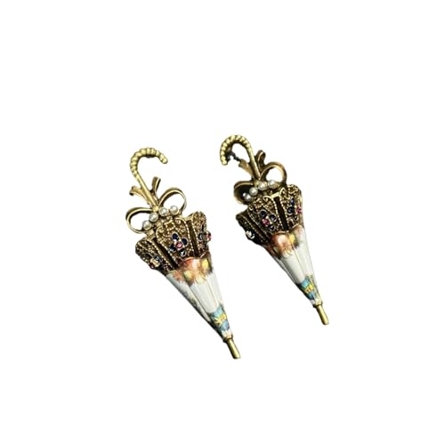 Pendientes de paraguas antiguos con cristal, el regalo perfecto de plata 925