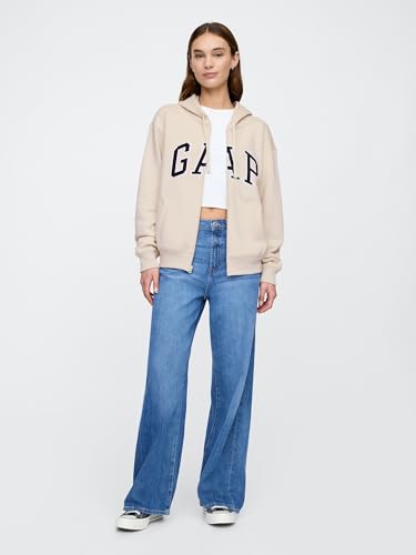 Image of GAP Women's Logo Hoodie Hooded Full Zip Sweatshirt
