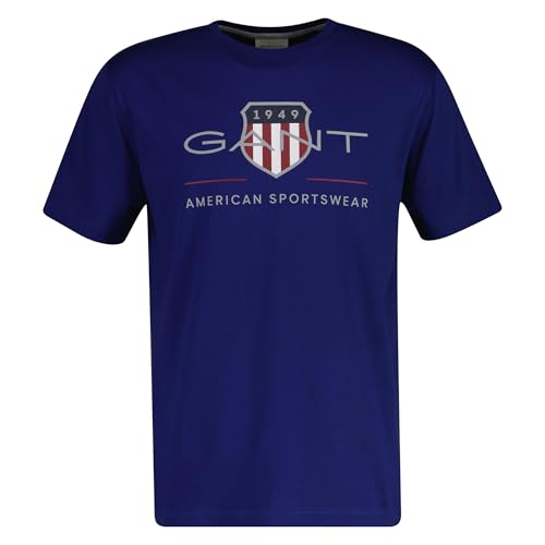 Gant Archive Shield T-Shirt en coton respirant pour le confort quotidien des hommes