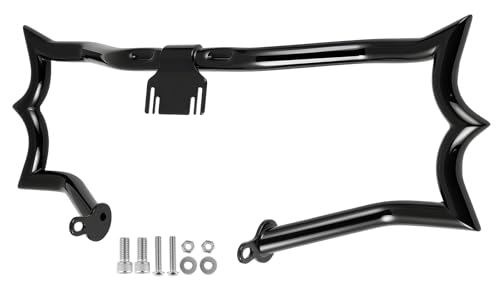 TIKGETUP Crown Engine Guard Crash Bar Flat Out Bar for Harley Touring 2009-2025 Street Glide Road King Electra Glide Ultra Limited Trike Black Does not fit Road Glide Models