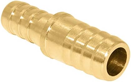 Beduan Brass Hose Barb Reducer, 1/2" to 5/16" Barb Hose ID, Reducing Barb Brabed Fitting Splicer Mender Union Air Water Fuel
