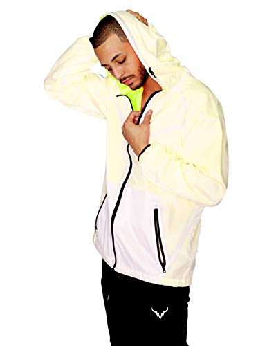 Image of Screenshotbrand Lightweight Hooded Water Resistant Windbreaker - Zip-up Fashion Map Print Rain Jacket