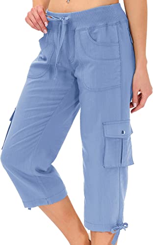 MoFiz Womens Capris with Pockets