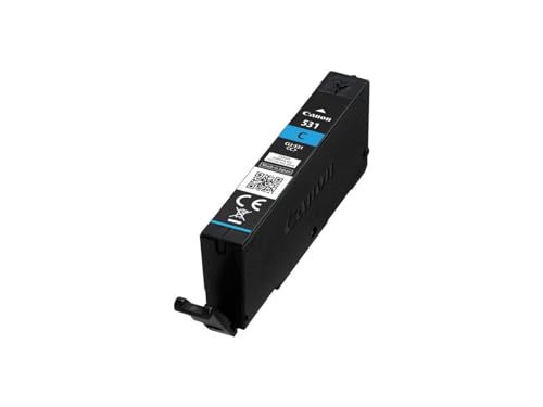 Canon CLI 531C Cartouche d’Encre Cyan Authentique d’Origine Impression Jusqu’à 515 Pages – Encre Photo ChromaLife100 – Compatible PIXMA TS8750 / TS8751