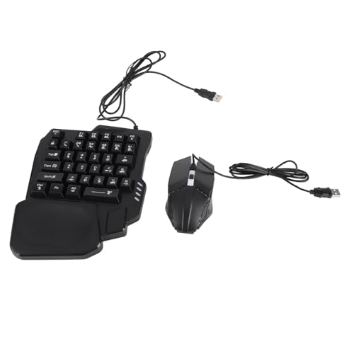 Kit gaming combo teclado y mouse RGB con soporte miniatura 3