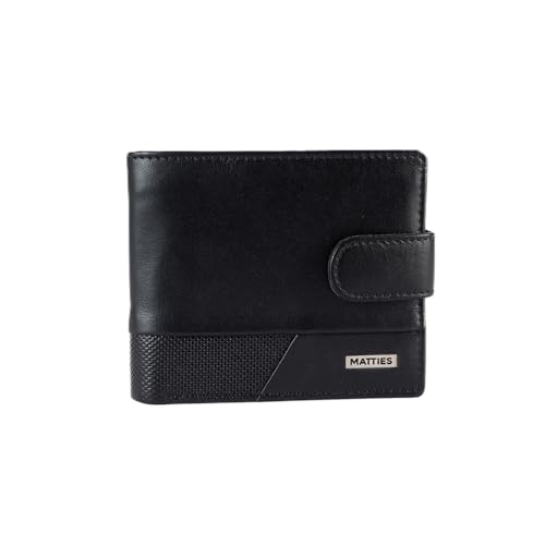 Portefeuille homme MATTIES noir compact petit format Serie Roots