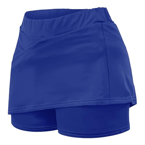 Girls Athletic Tennis Skirts with Bulit-in Shorts, Casual Versatile High Waist Stretchy Flared Mini Skater for 2-13 Years4