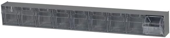 Clear Tip Out Bins, Gray - 2.2 x 23.62 x 3.12 in.