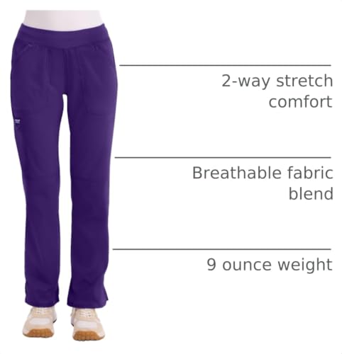 Image of Cherokee Women's Mid Rise Straight Leg Pull-on Pant
