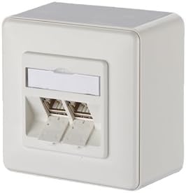 BTR 130B11D30002-E Data Socket C6A Module 2 Port 180 ° for Surface-Mounting Pure White