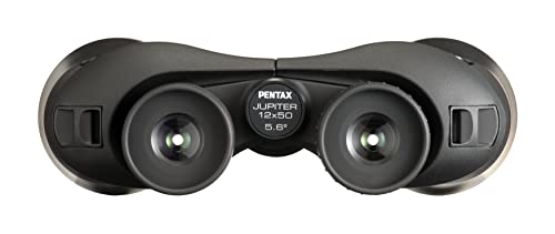 Pentax Binóculo Jupiter 12 x 50 de fácil visualização, grande abertura, prisma, preto