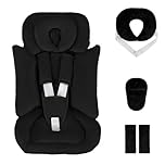 Hooyax Infant Car Seat Insert with Removable Head Support, Dual-Sided Baby Car Seat Cushion for Preemies Newborns - Universal Head and Body Support for Car Seat, Stroller and Swing(Black)
