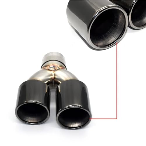Embout d'échappement en acier finition chromée double sortie pour E90 - 3