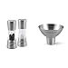 Cole & Mason H332025 Derwent Mini Salz- und Pfeffermühle Set / Cole & Mason H611928CS Dover Edelstahltrichter | Bundle