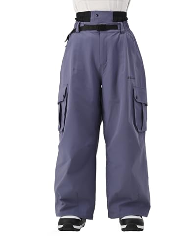Pants For Women Men Baggy Ski Pants Snow Loose Warm Insulated Winterproof Waterproof (purple, Small)