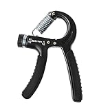 NMHWRHJ 5-60Kg Gym Fitness Verstellbare Handgriff Finger Unterarm Stärke for die Muskelregeneration Handgreifer Exerciser Trainer (Color : Black)