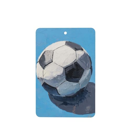 Image of Black And White English Football Car Air Fresheners 4 Pcs Hanging Scented Cards Fragrance Scented Cards For Car Aromatherapy Tablets