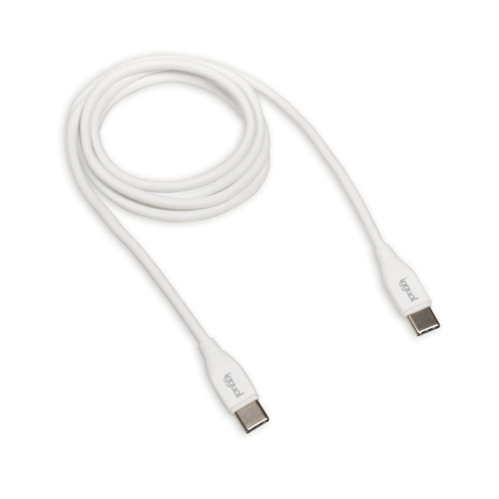 iggual Cable USB-C/USB-C 100 cm blanco Q3.0 3A 60W