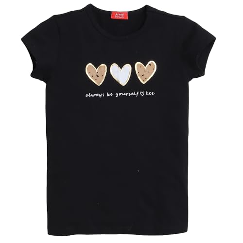 Image of AG Girls Regular Fit Half Sleeves Round Neck Cotton Printed T-Shirt