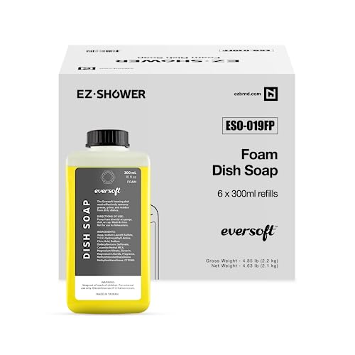 Image of EZbrnd Eversoft Foam Dish Soap Refill Cartridge, Pack of 6 x 300ml (10.0 oz), ESO-019FP