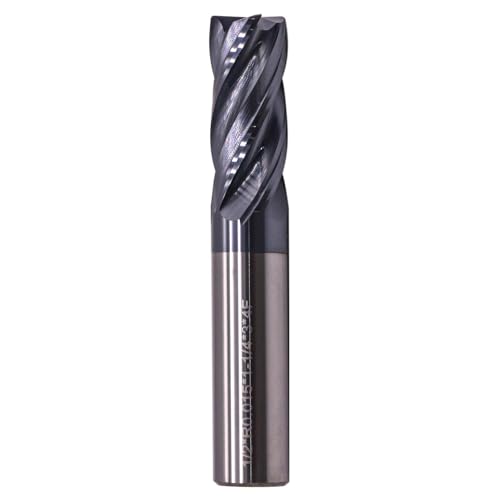 Image of 1 /2 inch 4 Flute Solid Carbide End Mill, 0.015 inch Corner Radius, AlTiN Coated | Variable Helix, 1 /2 inch Cutting Diameter, 1 /2 inch Shank Diameter, 1-1 /4 inch Length of Cut, 3 inch Overall Length
