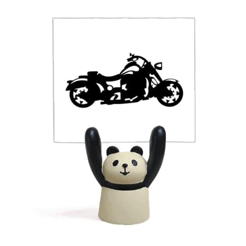 Porte-note de bureau panda sur moto pour ajouter une touche de joie à vos rappels