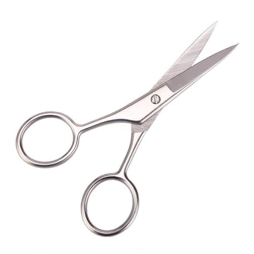 FONDOTIN Forbici per Barba e Baffi in Acciaio Inossidabile 2 Pezzi Forbici da Rifinitura Precise Antiruggine per Uomo Uso Professionale e Domestico per Bar e Saloni