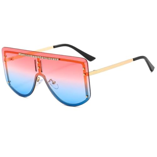 Lunettes de soleil femmes hommes avec verres dégradés et cadre en métal chic