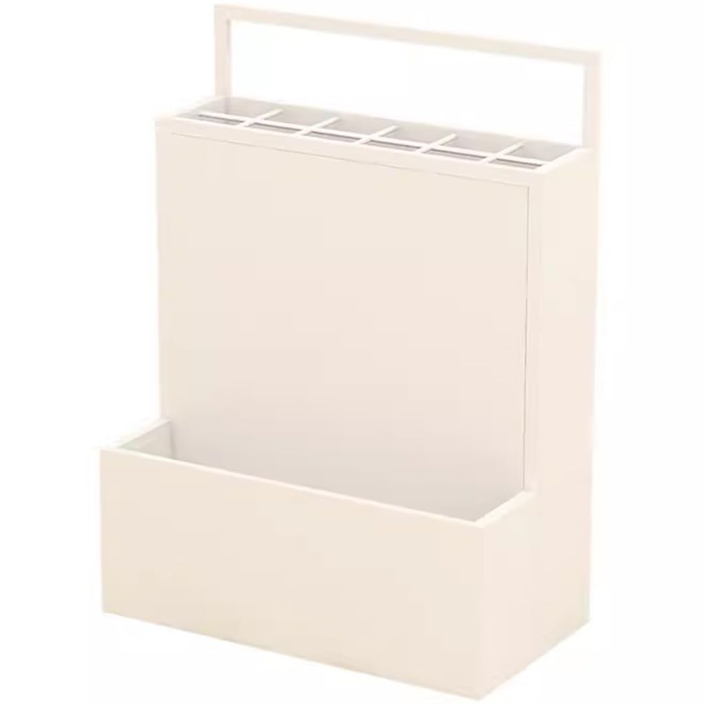 SBJKLYRN umbrella stand, Large Capacity Partition For Shopping Malls Umbrella Bin With Water Tray, Business Gift(White)