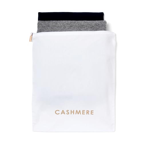Cashmere Wool Sweater Storage Bag Pouch Set with integrated Cedar Wood
