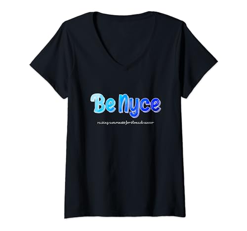 Be Nyce T-shirt com decote em V, Preto, S