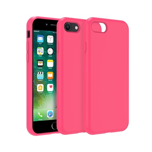 Image of iPhone se2 /se3 /8 /7 Case Silicone(Fluorescent Rose)