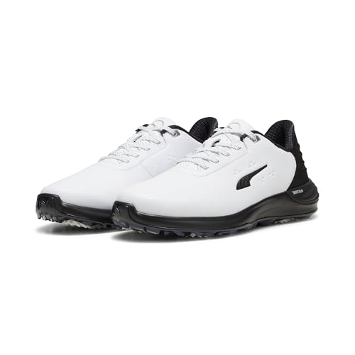 PUMA Golf Men's PHANTOMCAT Nitro Golf Shoes, Black/White, 10