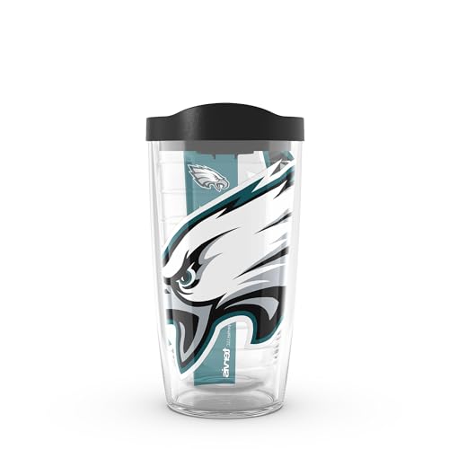Philadelphia Eagles Coffee Travel Mug: Elevate Your Game Day Experience 8 Tervis NFL Philadelphia Eagles Colossal Made in USA Double Walled Insulated Tumbler Travel Cup Keeps Drinks Cold & Hot, 16oz, Classic