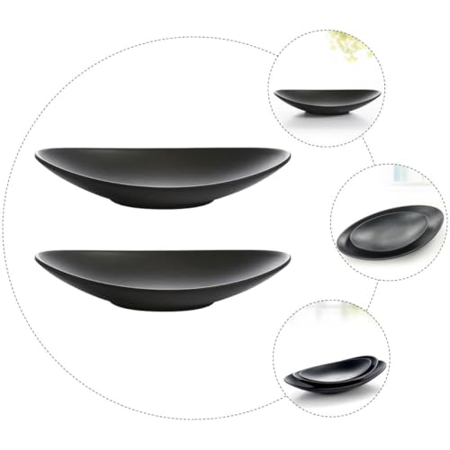 Platos Sushi Operitacx Melamina 2 piezas negro miniatura 3