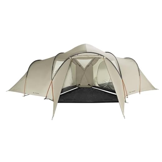 VAUDE Zelt Badawi Long 6 Personen Familienzelt, sand, 3.000 WS