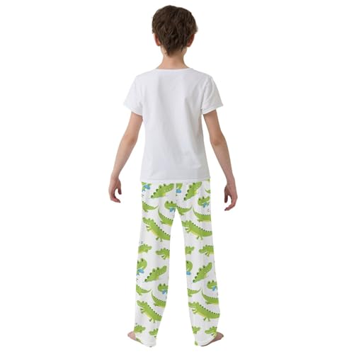 ZZKKO Crocodile Boys Pants for Kids Jogger Pants with Pockets S-XL3