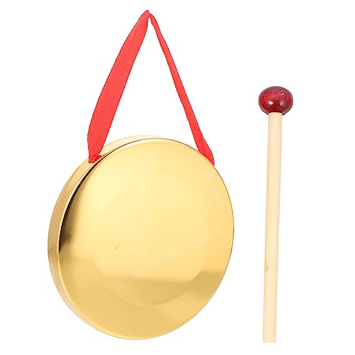 Toddmomy 1set Copper Gong Drum Percussion Instrument Sturdy Musical Tool for Celebrations Parties and Concerts Crisp Sound Durable Design