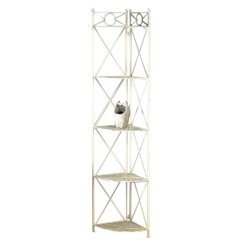 Pemberly Row 5 Tier Iron Corner Bakers Rack in White