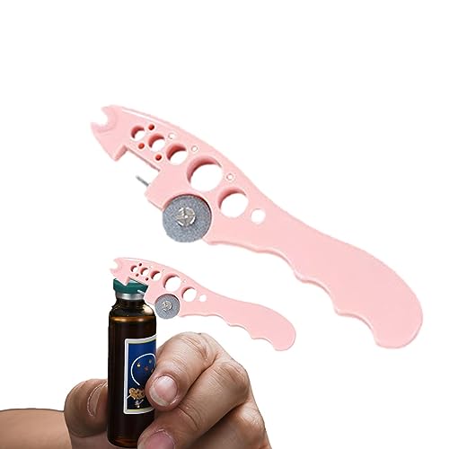 Pomrone Abridor de contenedores de vitaminas,Removedor de Tapa de ampolla con muela abrasiva | Levantador de Tapa de líquido Oral multifunción, abridor de Sello de Farmacia para práctico Hospital