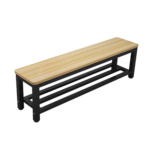 Banco de almacenamiento de madera para entrada y sala de estar, zapatero multifuncional y asiento para cocina, comedor, mesita de noche