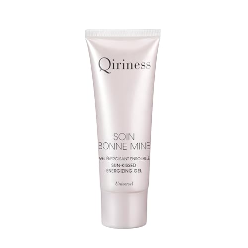 Qiriness - CC Crème - Soin Bonne Mine Gel Teinté - Pigments Microencapsulés, Acide Hyaluronique, Taurine Végétale - Pour le Visage - Tous Types de Peaux - Transparent - 50 ml