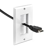 kwmobile Płyta ścienna Szczotka - Zestaw 2 x Przejściówka na kable Wyjście audio - Gniazdo podtynkowe do HDMI Hi-FI HDMI TV