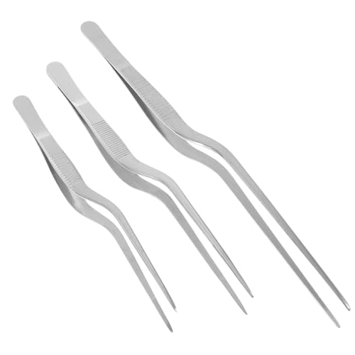 Holibanna 9pcs Tweezers Kitchen Tools Stainless Steel Tongs for Fishbone Removal