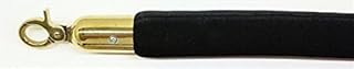 96 in. Velour Rope with Gold Closable Hook - Black