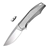 Klappmesser 8.5' Scharfes Robust Taschenmesser Titan aus stahl M390, Titanlegierung Keramiklager, Outdoor Edc Messer Survival Jagdmesser, tragbare camping messer, einhandmesser tanto Demontagewerkzeug